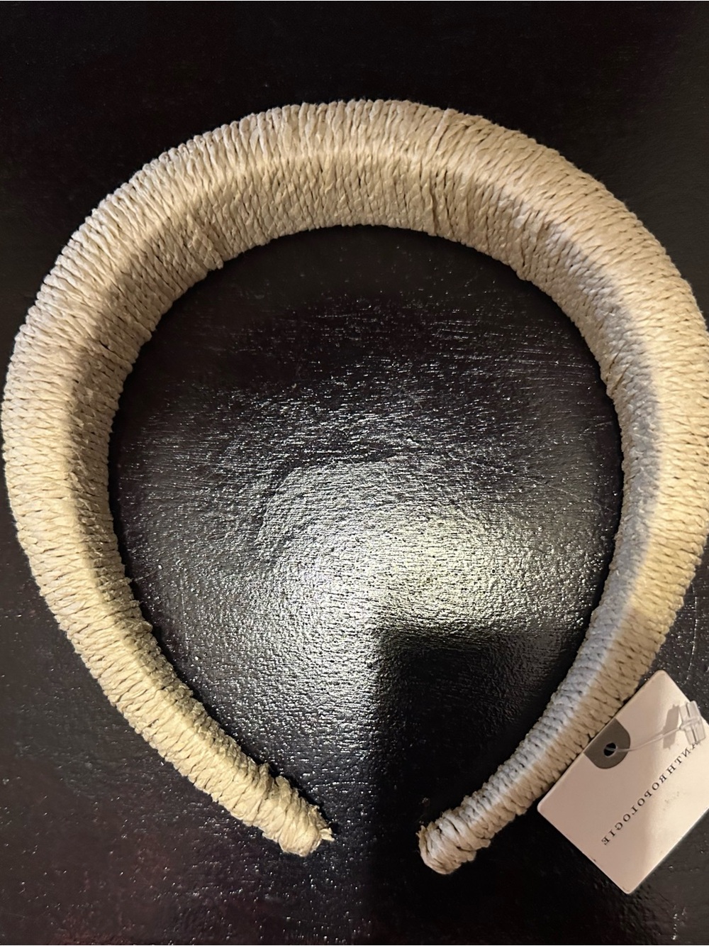 Natural Rope Wrapped Headband - Cream